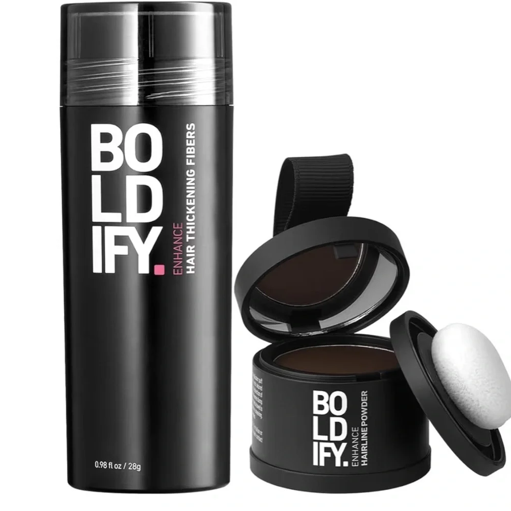 Boldify Hairline Powder Hair Fiber Blk bundle that Instantly Conceals Hair Loss